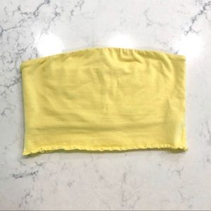 Yellow crop top